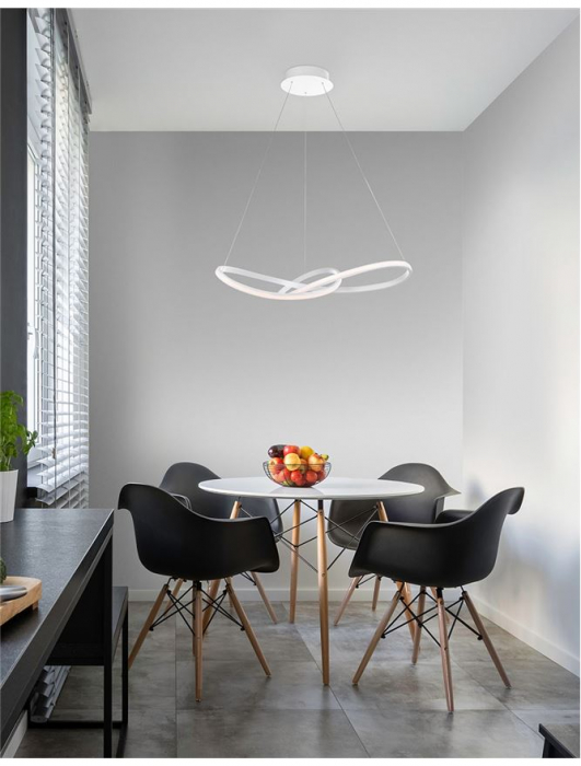 1701101001 Lustra Nova Luce FUSION LED 53W 4081lm 3000K Aluminium & Acrylic White Nedimabil IP20 [2]