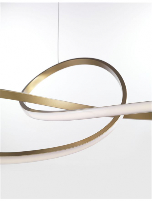1701101002 Suspensie Nova Luce FUSION LED 53W 4081lm 3000K IP20 Aluminiu/Acril Brush Gold [2]