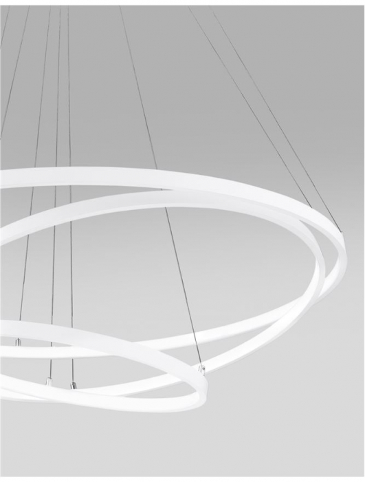 17222001 D Lustra Nova Luce DEA LED 130W 6820lm 3000K Aluminium & Acrylic Matt White Dimabil Triac IP20 [2]