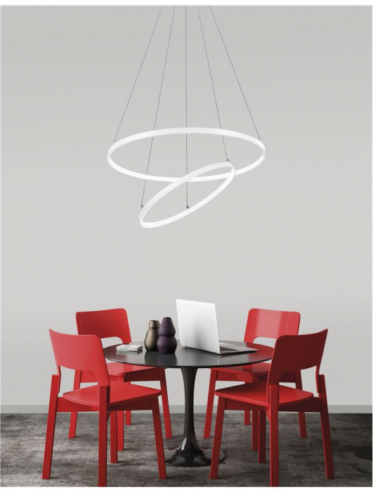17222002 D Lustra Nova Luce DEA LED 75W 5260lm 3000K Aluminium & Acrylic Matt White Dimabil Triac IP20 [2]