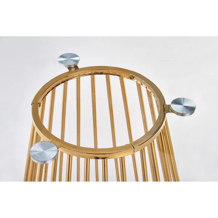 Masa din sticla LIVERPOOL, transparenta/auriu, 120x75 cm [3]