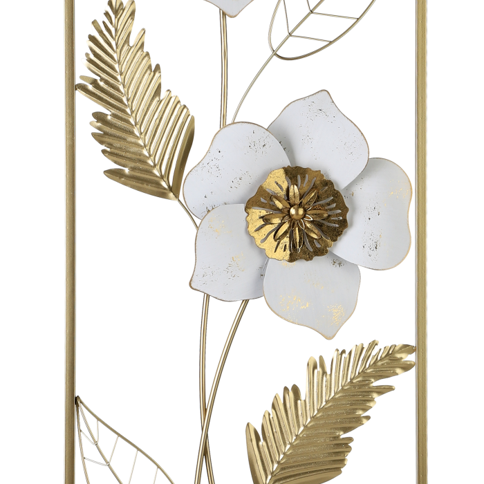 426036 Decoratiune perete metal auriu motive florale NOMAZU [3]