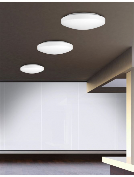 6100521 Plafoniera baie Nova Luce IVI E27 1x12W   Metal & White Opal Glass White  IP44 [2]