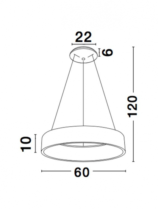 6167205 Suspensie Nova Luce RANDO LED 42W 2520lm 3000K IP20 Aluminiu & Acril Matt White NOVALUCE [3]
