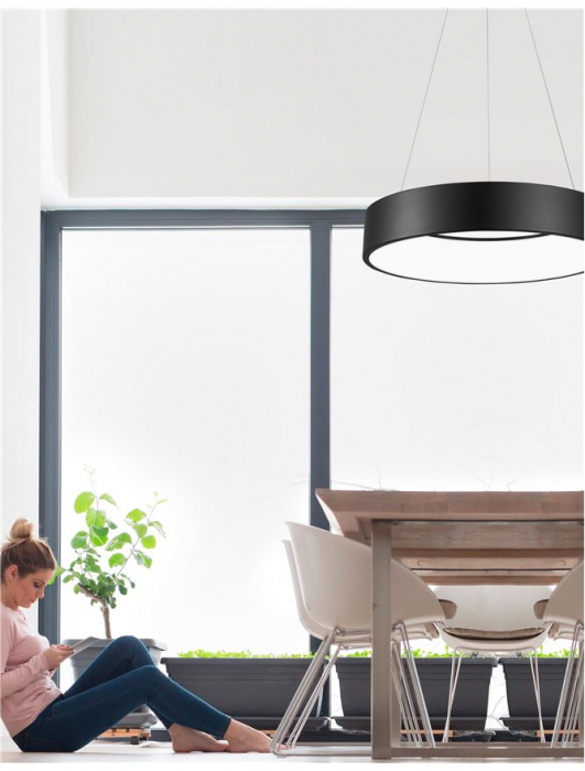 6167220 Suspensie Nova Luce RANDO LED 42W 2520lm 3000K IP20 Metal & Acril Black NOVALUCE [2]