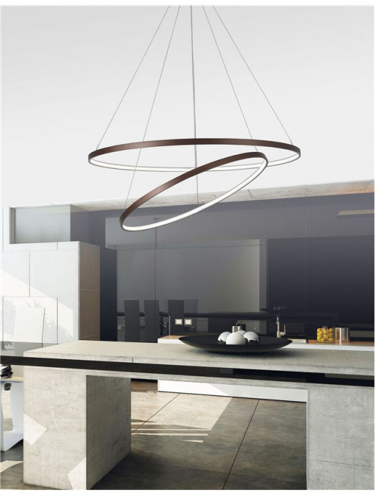 6265003 Suspensie Nova Luce FERROL LED 85W 4500lm 3000K IP20 Aluminiu/Acril Coffee Brown NOVALUCE [3]