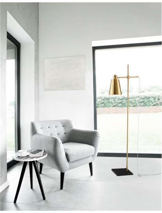 6270201 Lampadar Nova Luce SIGNORE E27 1x60W IP20 Metal Satin Gold Marble [4]