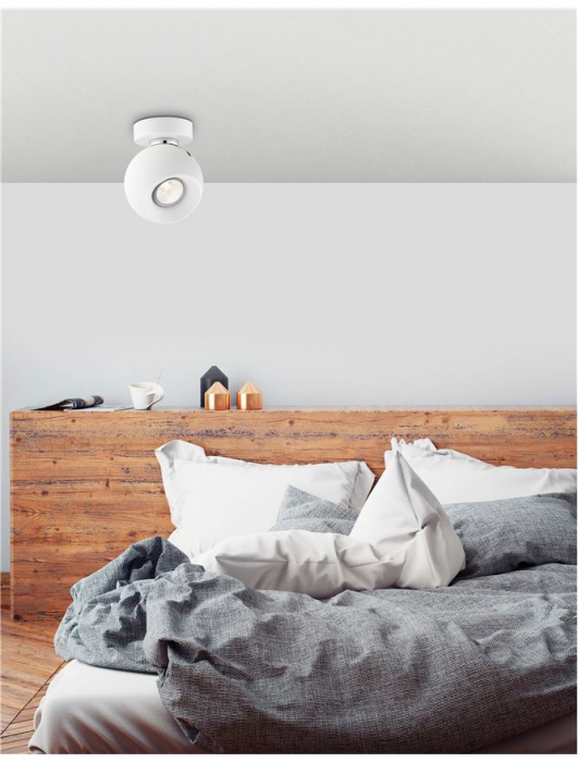 665001 Aplica Nova Luce TORE GU10 1x10W   Aluminium Matt White  IP20 [2]