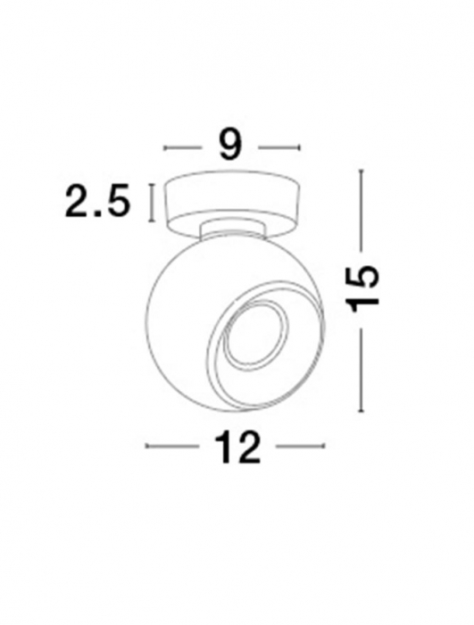 665001 Aplica Nova Luce TORE GU10 1x10W   Aluminium Matt White  IP20 [3]