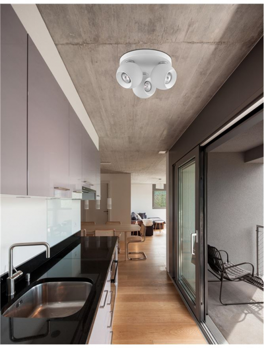 665002 Plafoniera Nova Luce TORE GU10 3x10W   Aluminium Matt White  IP20 [2]