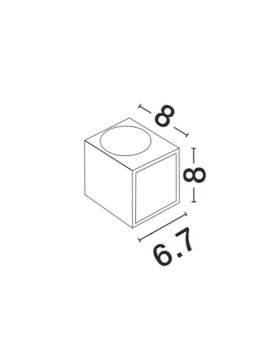 710041 Aplica Nova Luce NERO GU10 1x35W lm  IP54 Aluminium Glass Diffuser Dark Gray Light Down [2]