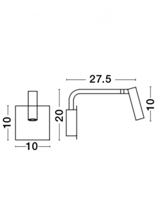 7140181 Aplica Nova Luce SICILY LED 3W 190lm 3000K Aluminium Black Nedimabil IP20 [3]