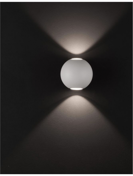 726217 Aplica Nova Luce COMO LED 2X5W 560lm 3000K IP54 Aluminium Glass Diffuser Sandy White Beam 2x51 degrees Light in 2 directions [3]