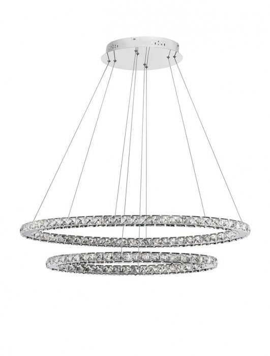 7403002 Suspensie Nova Luce CELINE LED 52W 3120lm 3500K IP20 Aluminiu Cristal Chrome NOVALUCE [2]