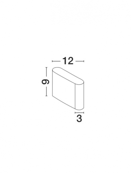 740401 Aplica Nova Luce SOHO LED 2X3W 480lm 3000K IP54 Aluminium Glass Diffuser Dark Gray Beam 2x60 degrees [2]