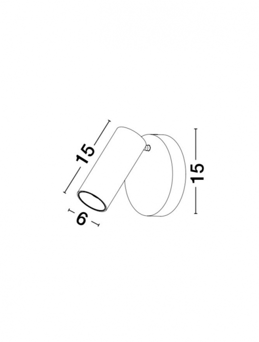 7410401 Aplica Nova Luce UMBERTO GU10 1x10W   Metal Black  IP20 [3]
