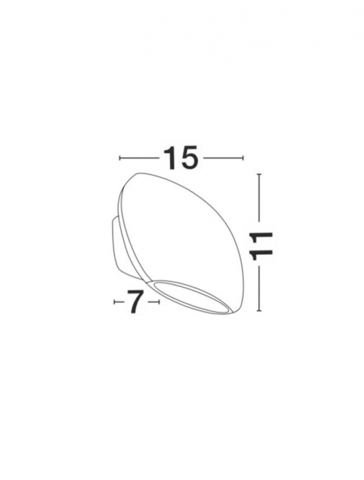 741662 Aplica Nova Luce COMO LED 2X3W 510lm 3000K IP54 Aluminium Glass Diffuser Dark Gray Beam 2x34 degrees [2]