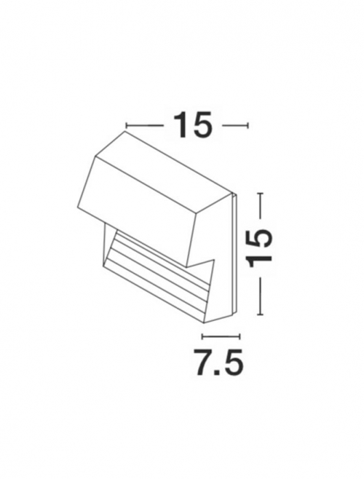752250  Nova Luce KRYPTON LED 6W 480lm 3000K IP54 Aluminium Dark Gray Beam 32 degrees [2]
