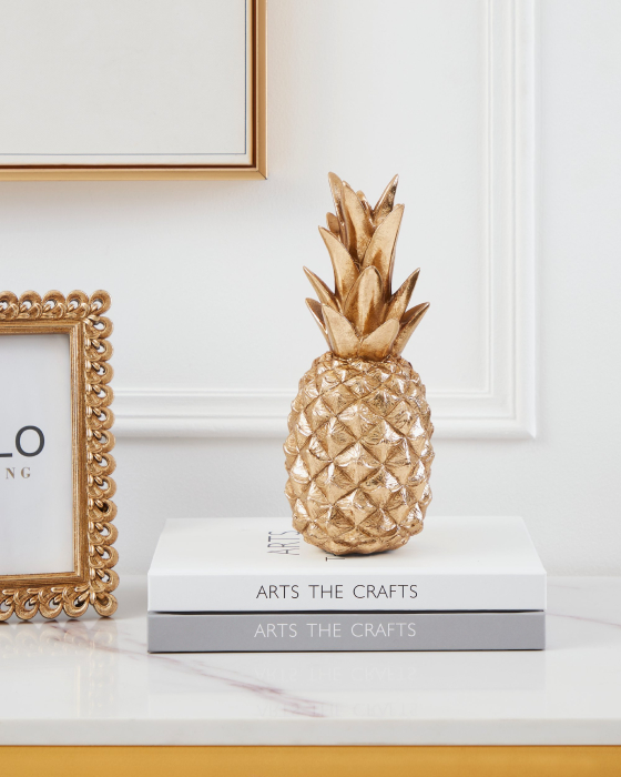 427247 Obiect decorativ polirasina auriu ANANAS URAKAWA [4]