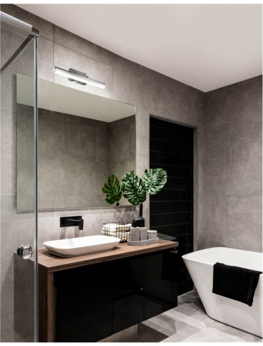 787005 Aplica baie Nova Luce VANESE LED 12W 1174lm 3000K Aluminium & Acrylic Chrome Nedimabil IP44 [2]