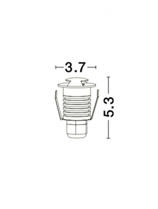 8038801  Nova Luce BANG LED 1W 60lm 3000K IP67 Aluminium White driver 9020170 included [3]