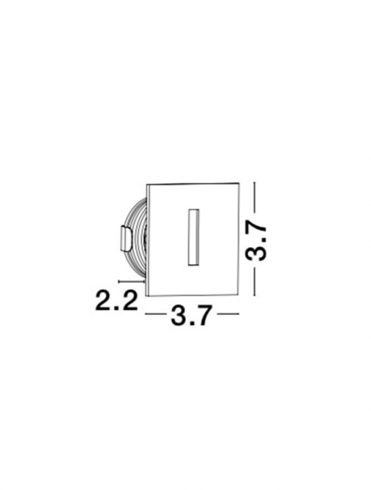 8090801  Nova Luce PASSAGGIO LED 1W 60lm 3000K IP54 Aluminium White Cable Lenght 1.80m Connect it with driver 9020170 [5]