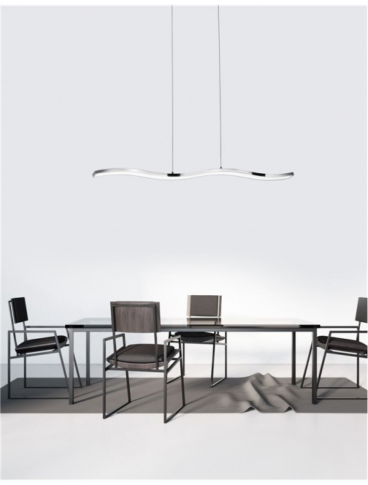 81002002 Lustra Nova Luce CESENA LED 42W 2750lm 3000K Aluminium & Acrylic Chrome Nedimabil IP20 [2]