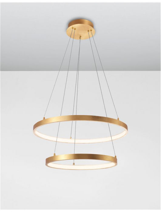 8100281 Suspensie Nova Luce LEON LED 65W 4650lm 3000K IP20 Aluminiu & Acril Golden Leaf NOVALUCE [4]