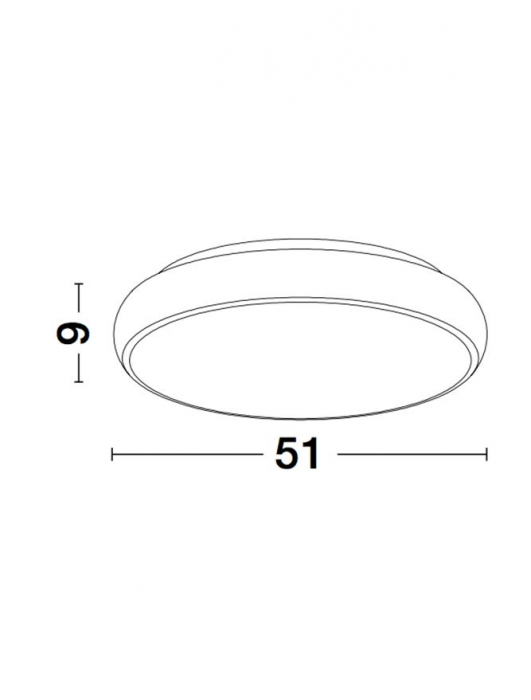 8100984 Plafoniera Nova Luce GAP LED 50W 2750lm 3000K IP20 Aluminiu/Acril Black NOVALUCE [4]