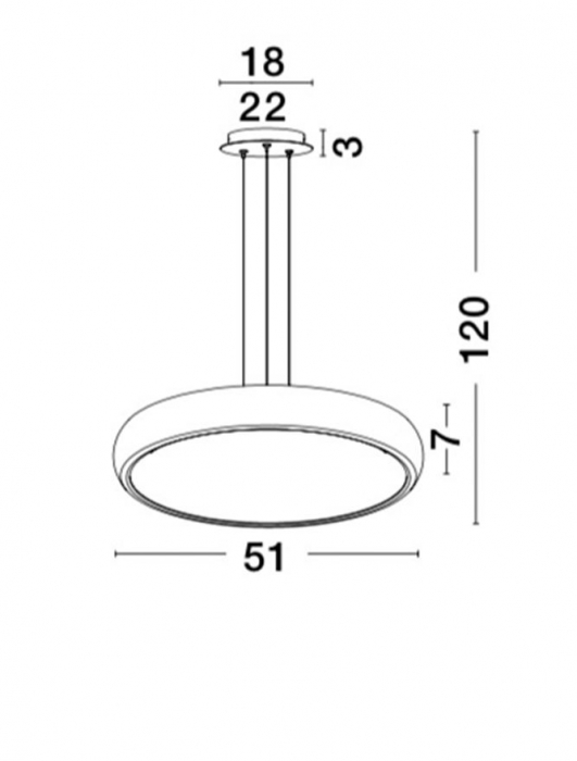 8100987 Suspensie Nova Luce GAP LED 50W 3000lm 3000K IP20 Aluminiu/Acril White NOVALUCE [4]