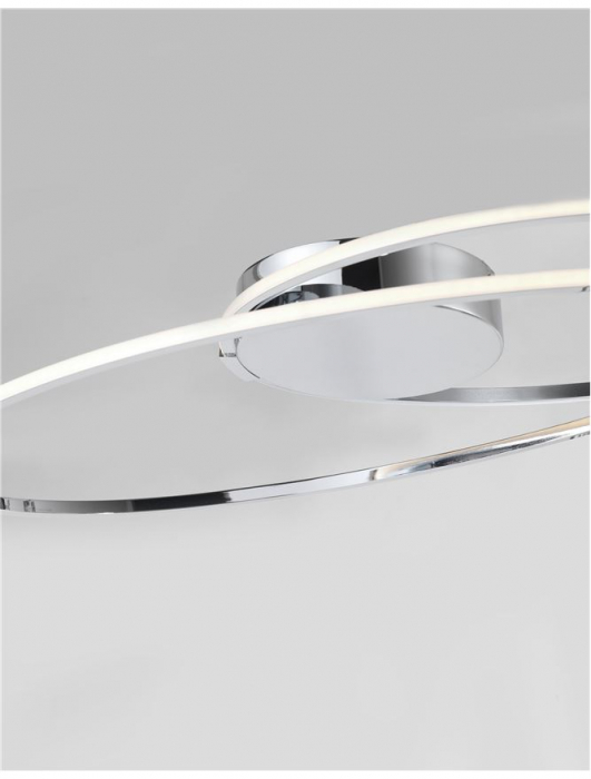 8101203 Plafoniera Nova Luce VIARREGIO LED 28W 1950lm 3000K Aluminium & Acrylic Chrome Nedimabil IP20 [3]
