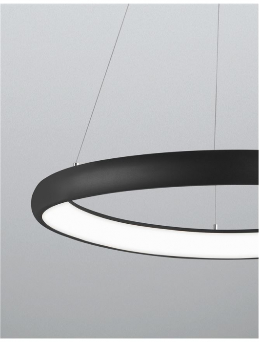8105602 D Lustra Nova Luce ALBI LED 52W 2685lm 3000K Aluminium & Acrylic Sandy Black Dimabil Triac IP20 [6]