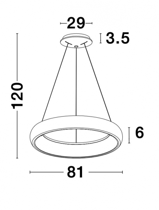 8105603 D Lustra Nova Luce ALBI LED 80W 4000lm 3000K Aluminium & Acrylic Sandy White Dimabil Triac IP20 [7]