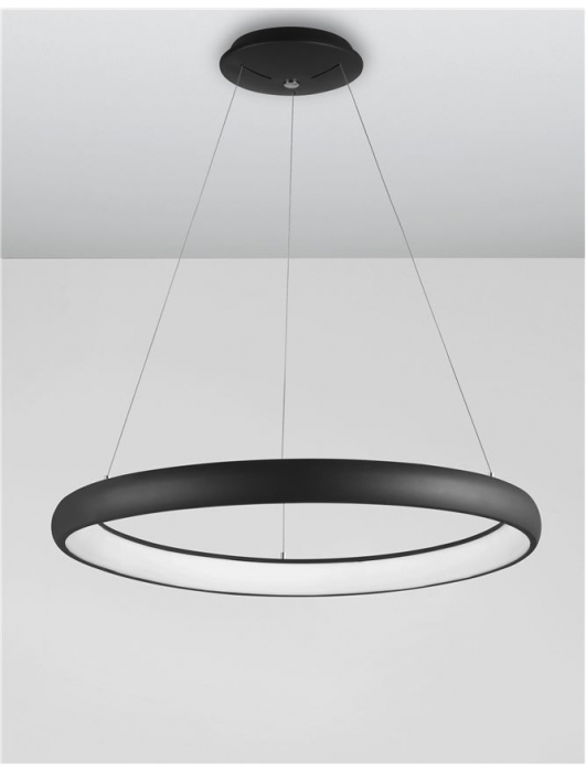 8105604 D Lustra Nova Luce ALBI LED 80W 4000lm 3000K Aluminium & Acrylic Sandy Black Dimabil Triac IP20 [3]