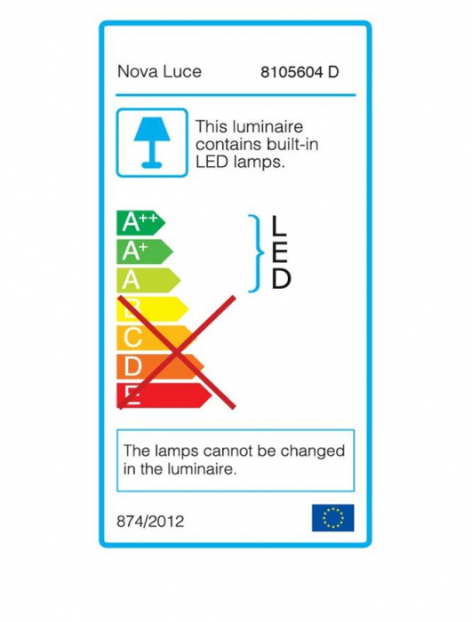 8105604 D Lustra Nova Luce ALBI LED 80W 4000lm 3000K Aluminium & Acrylic Sandy Black Dimabil Triac IP20 [10]