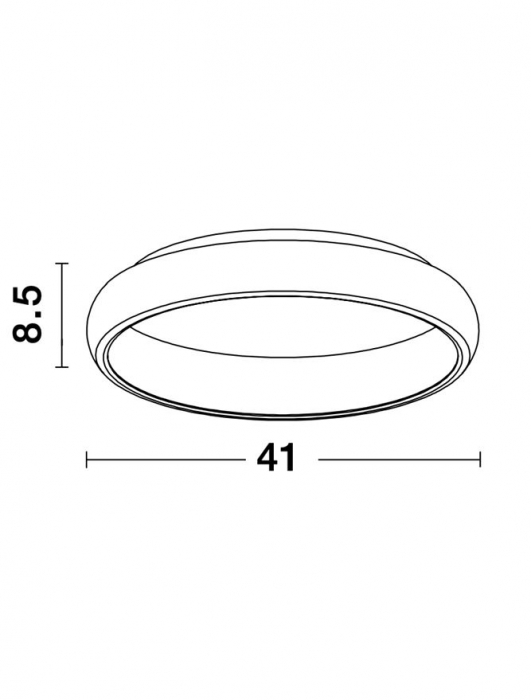8105605 D Plafoniera Nova Luce ALBI LED 32W 1952lm 3000K Aluminium & Acrylic White Dimabil Triac IP20 [6]