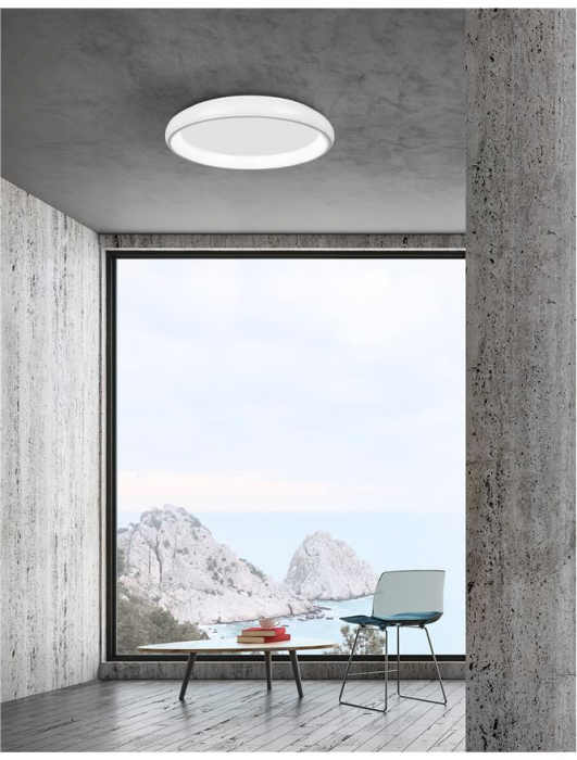 8105606 D Plafoniera Nova Luce ALBI LED 50W 2876lm 3000K Aluminium & Acrylic White Dimabil Triac IP20 [2]