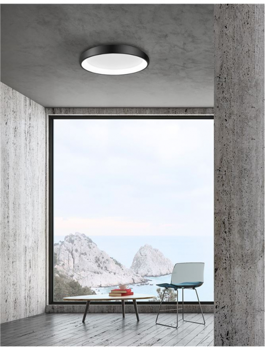 8105611 Plafoniera Nova Luce ALBI LED 50W 2876lm 3000K Aluminium & Acrylic Sandy Black Dimabil Triac IP20 [2]