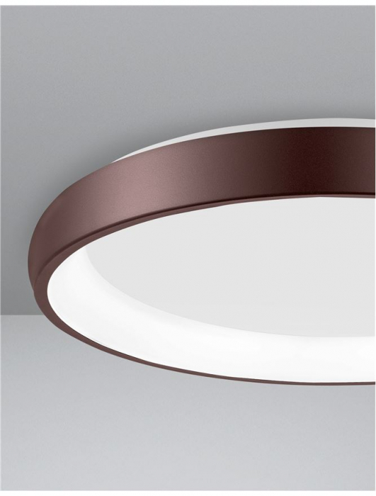 8105612 Plafoniera Nova Luce ALBI LED 50W 2750lm 3000K IP20 Aluminiu/Acril Brown NOVALUCE [3]