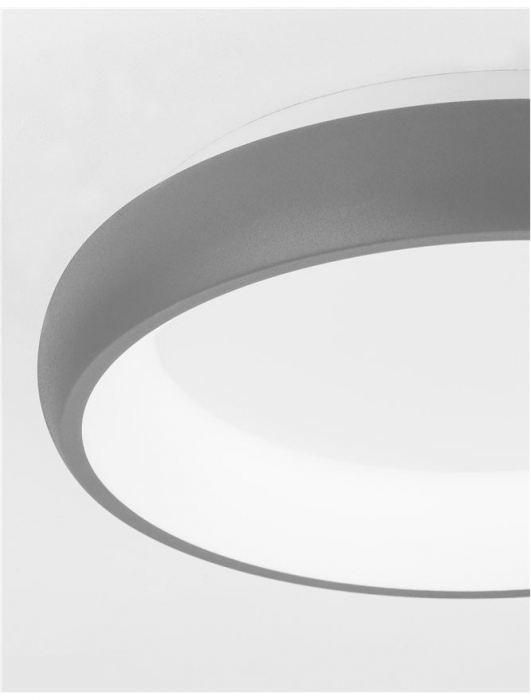 8105615 Plafoniera Nova Luce ALBI LED 32W 1952lm 3000K Aluminium & Acrylic Sandy Gray Dimabil Triac IP20 [6]