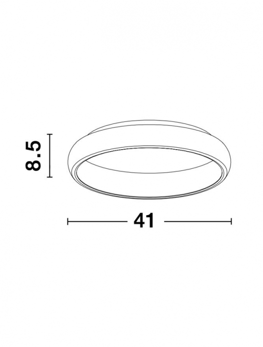8105616 Plafoniera Nova Luce ALBI LED 32W 1950lm 3000K IP20 Aluminiu/Acril Sandy Black [7]