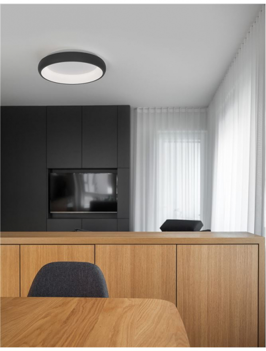 8105616 Plafoniera Nova Luce ALBI LED 32W 1950lm 3000K IP20 Aluminiu/Acril Sandy Black [2]