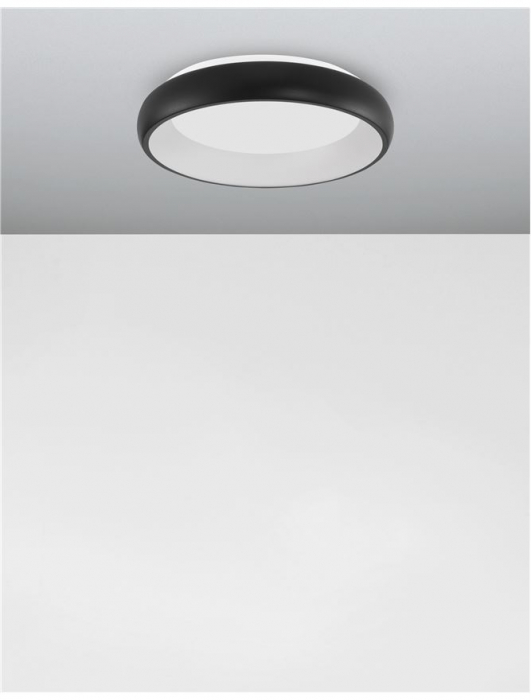 8105616 Plafoniera Nova Luce ALBI LED 32W 1950lm 3000K IP20 Aluminiu/Acril Sandy Black [3]