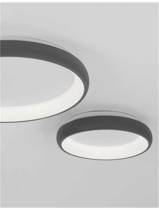 8105617 Plafoniera Nova Luce ALBI LED 50W 2876lm 3000K Aluminium & Acrylic Sandy Gray Dimabil Triac IP20 [2]