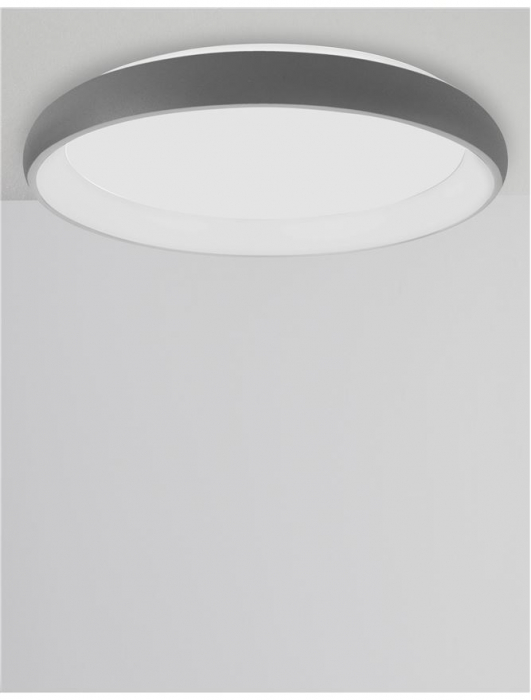 8105617 Plafoniera Nova Luce ALBI LED 50W 2876lm 3000K Aluminium & Acrylic Sandy Gray Dimabil Triac IP20 [4]