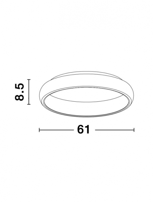 8105617 Plafoniera Nova Luce ALBI LED 50W 2876lm 3000K Aluminium & Acrylic Sandy Gray Dimabil Triac IP20 [7]