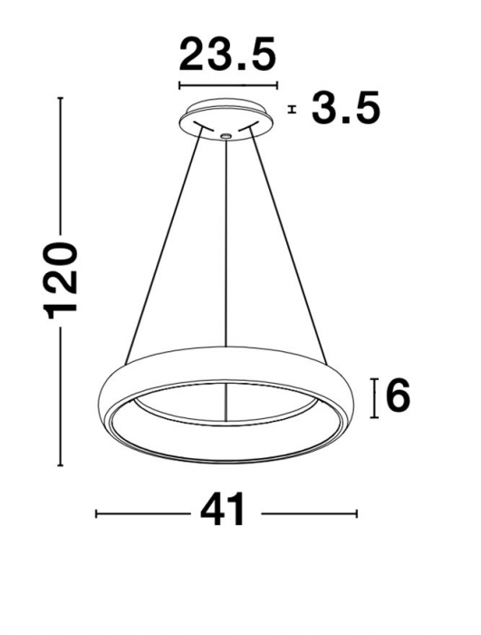 8105618 Suspensie Nova Luce ALBI LED 32W 1950lm 3000K IP20 Aluminiu/Acril Sandy White NOVALUCE [8]