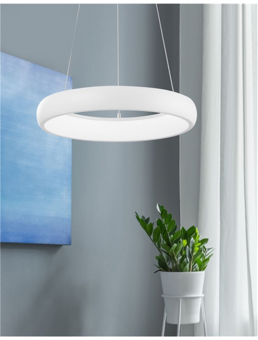 8105618 Suspensie Nova Luce ALBI LED 32W 1950lm 3000K IP20 Aluminiu/Acril Sandy White NOVALUCE [2]