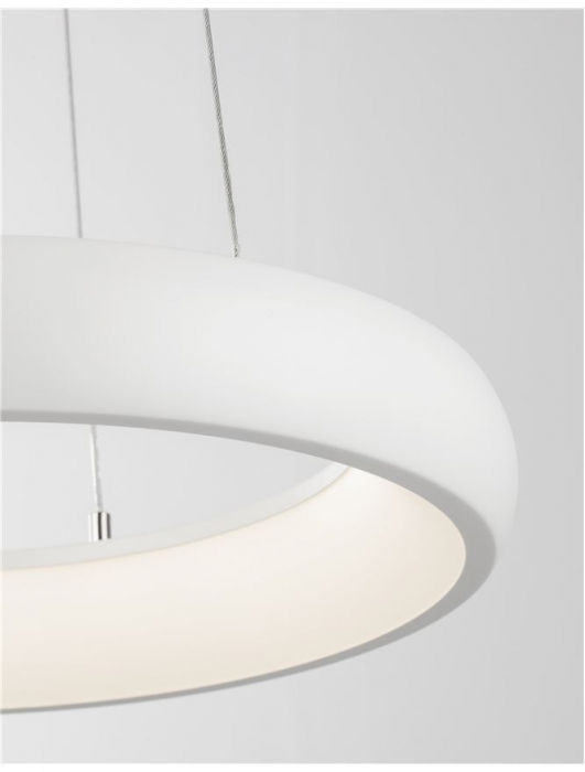 8105618 Suspensie Nova Luce ALBI LED 32W 1950lm 3000K IP20 Aluminiu/Acril Sandy White NOVALUCE [5]