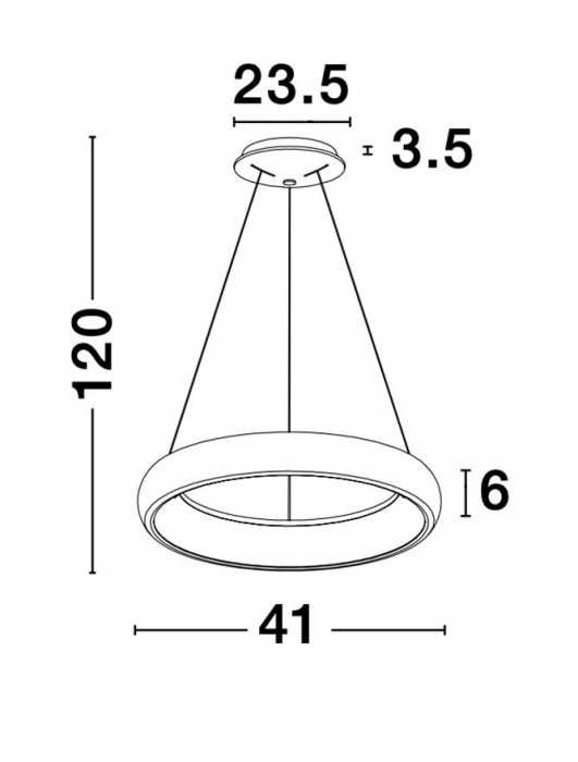 8105619 Lustra Nova Luce ALBI LED 32W 1950lm 3000K Aluminium & Acrylic Sandy Gray Dimabil Triac IP20 [6]